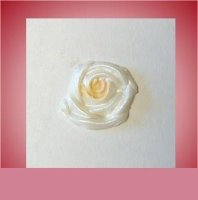 Wachsornament Blüte weiss rose