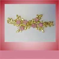 Wachsornament Ranke rosa gold