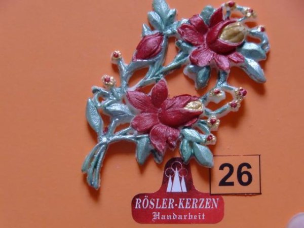 1 Wachsornament - Blumenstrauß 8 cm - #26