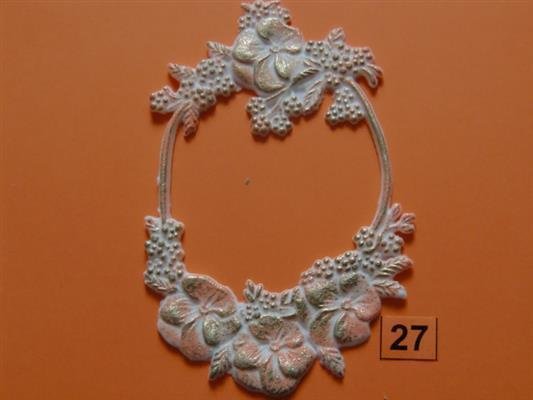 1 Wachsornament - Blütenkranz 12,5 cm #27