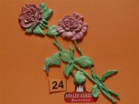 1 Wachsornament - Rose 13 cm  - #24