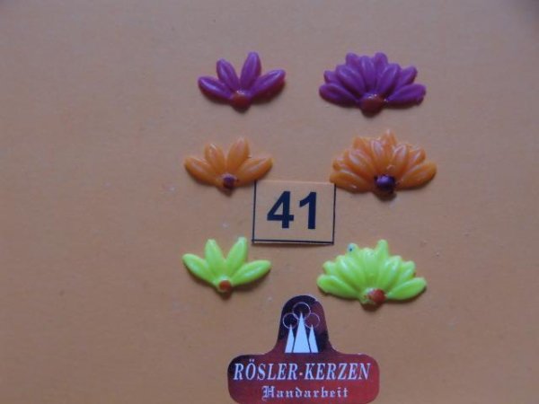 3 je2 Wachsornament bund - Blüten - #41