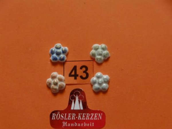 4 Wachsornament bund - Blüten - #43
