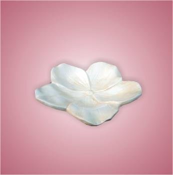 Keramikteller Blume creme 13 cm