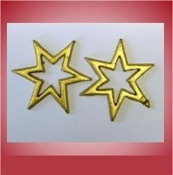 Wachsornament Sterne gold groß 2 Stück Design geschützt !!