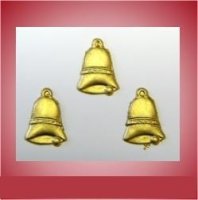 Wachsornament Glocke gold 3 Stück Design...