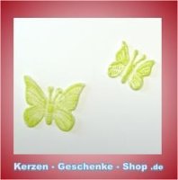 Wachsornament Schmetterlinge grün  2x Design...