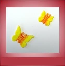 Wachsornament Schmetterlinge orange 2x Design geschützt !!