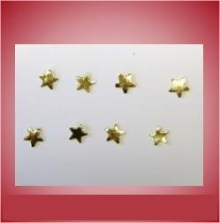 Wachsornament Sterne klein gold 8 Stück Design geschützt !!