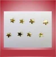 Wachsornament Sterne klein gold 8 Stück Design...